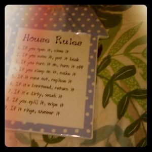 House rules poster